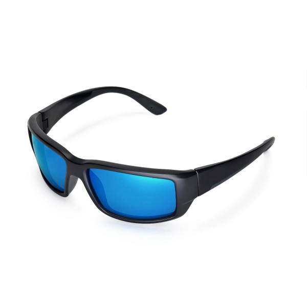 New Walleva Fire Red + Ice Blue Polarized Replacement Lenses For Costa